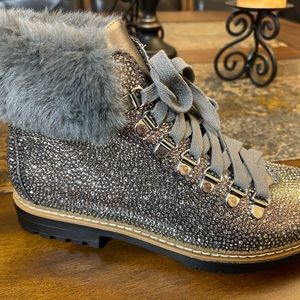 Women’s Lace up Bling Bootie